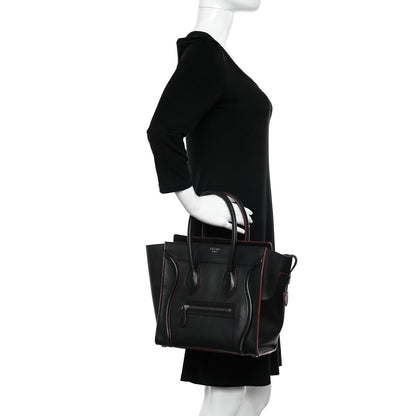 Celine Smooth Calfskin Micro Luggage Black 2 of 11