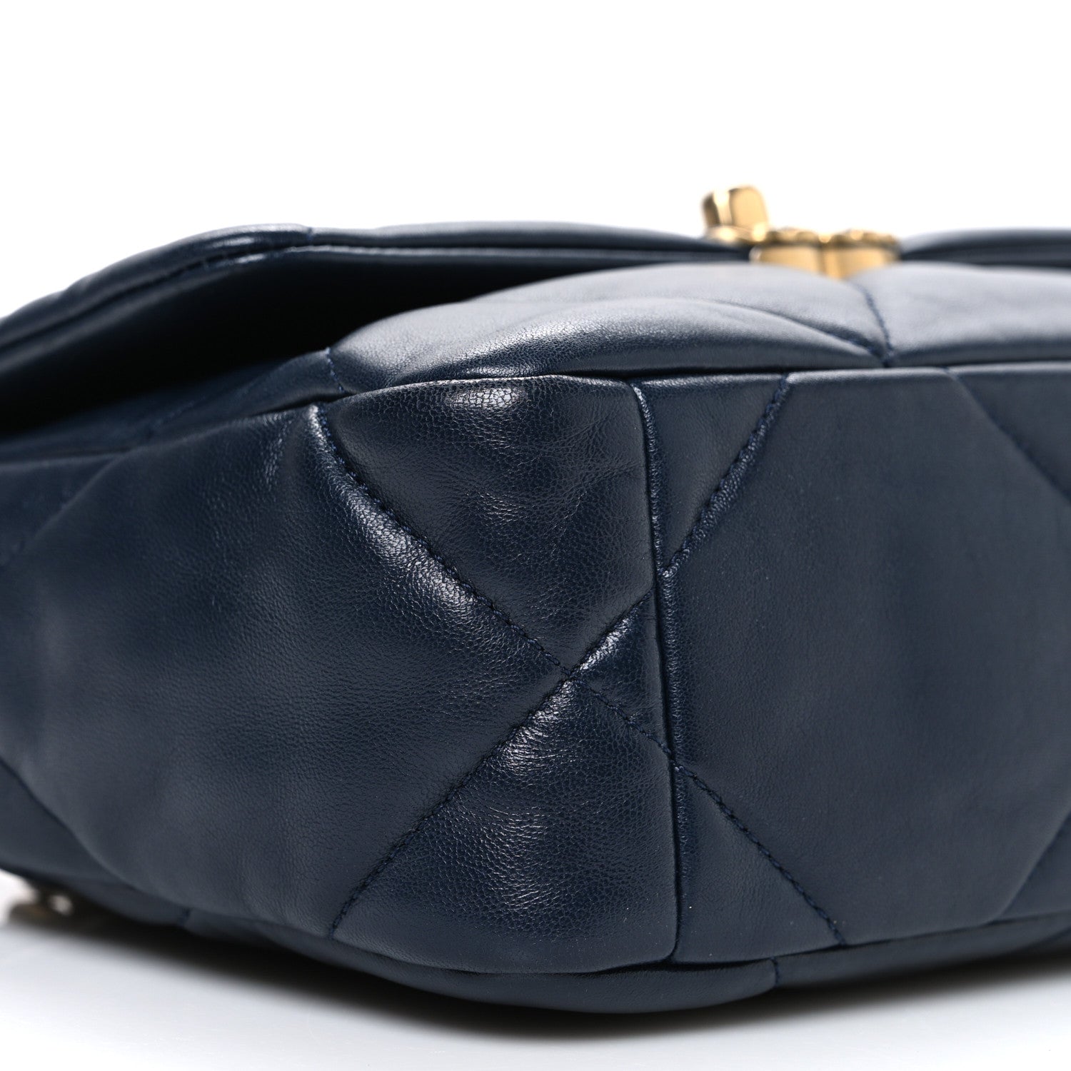 Chanel Lambskin Quilted Medium Chanel 19 Flap Navy Blue 9 of 10