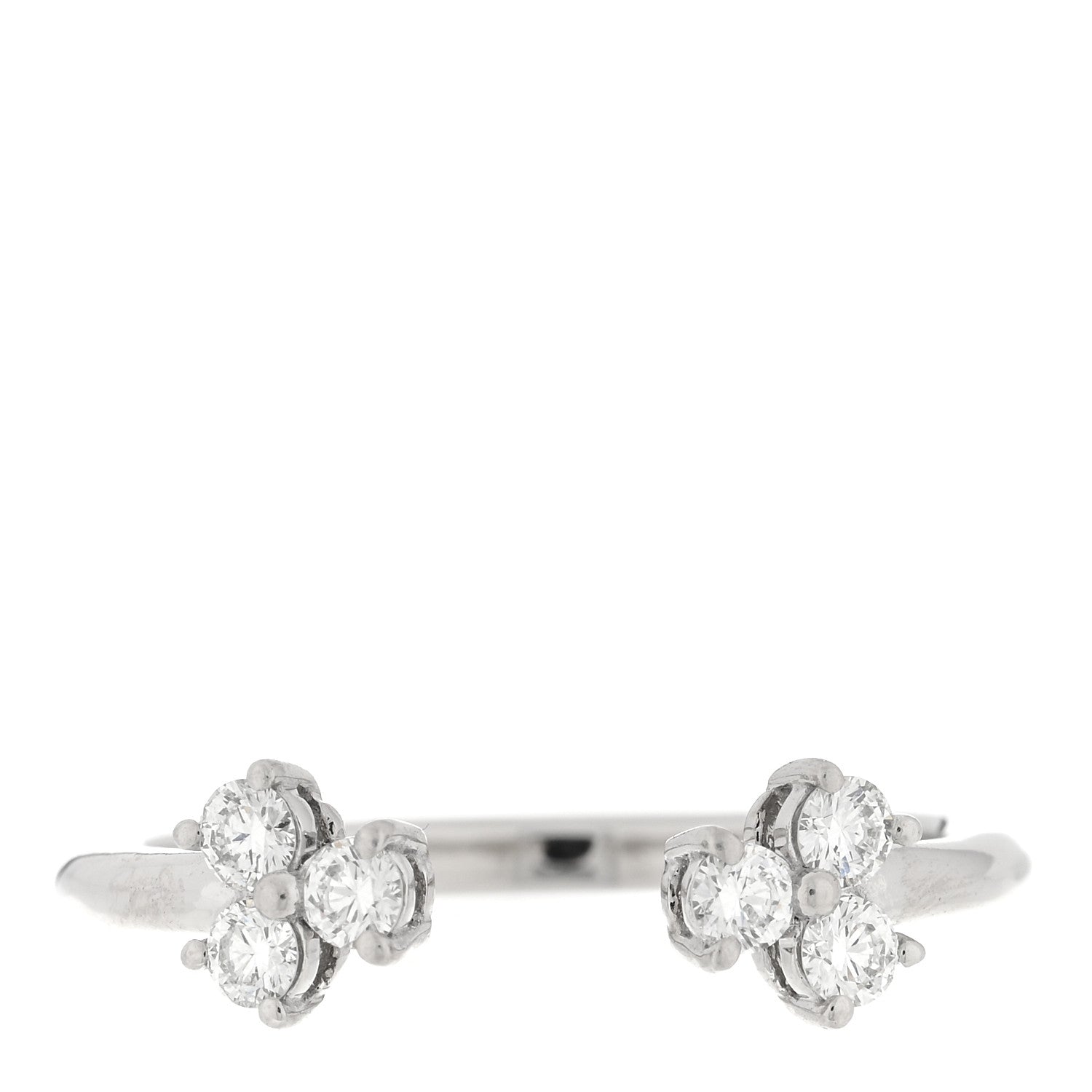 Tiffany Platinum Diamond Aria Open Ring 53 6.5 1 of 4
