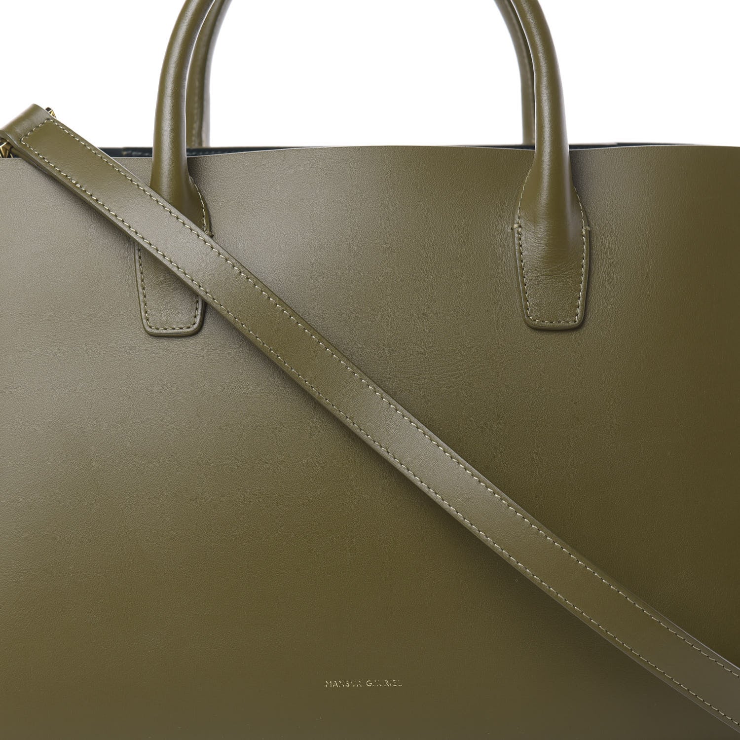 Mansur Gavriel Calfskin Folded Bag Olive 8 of 13