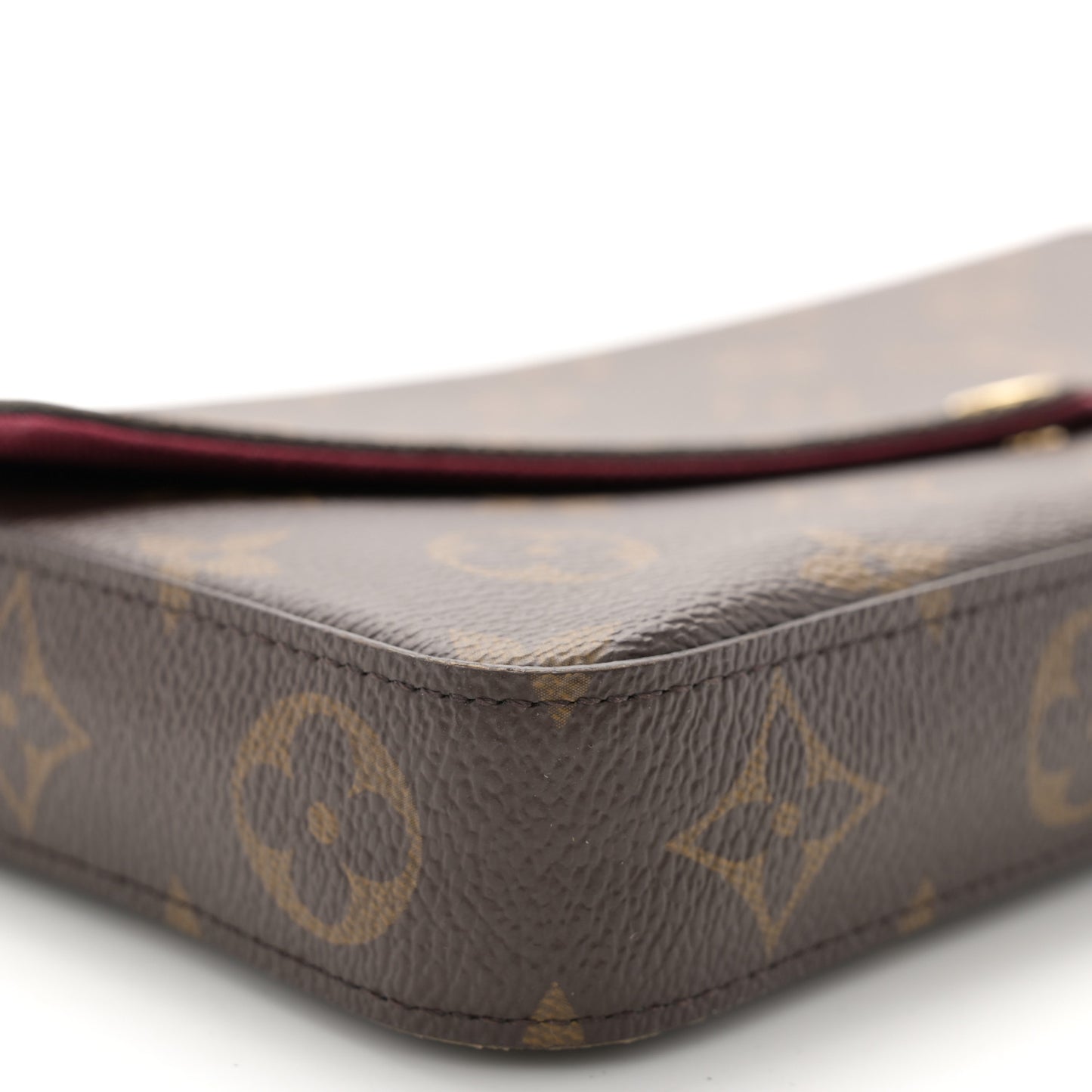 Monogram Pochette Felicie Chain Wallet Fuchsia