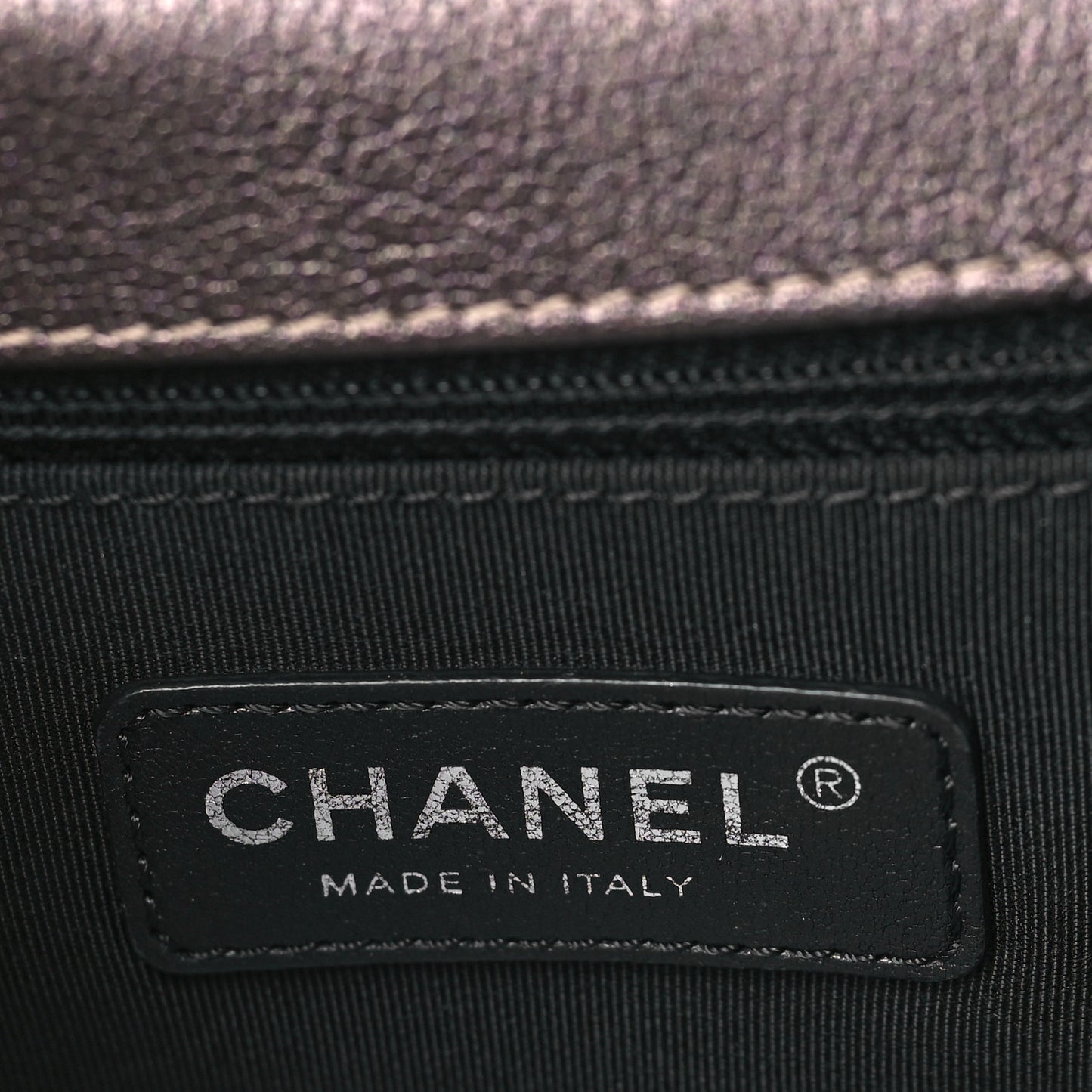 Iridescent Goatskin Quilted New Medium Boy Flap Dark Gold