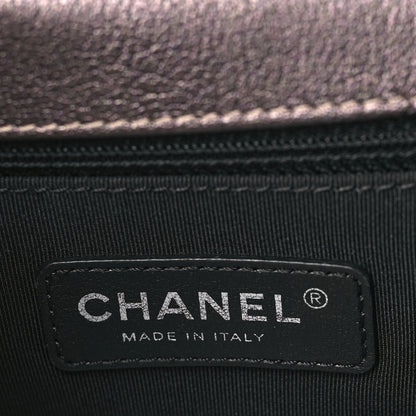 Chanel Iridescent Goatskin Quilted New Medium Boy Flap Dark Gold 6 of 9