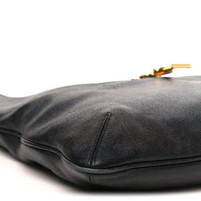 Saint Laurent Calfskin Monogram Hobo Black 7 of 9