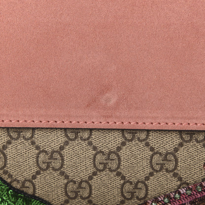 Gucci GG Supreme Monogram Dragonfly Embroidered Small Dionysus Shoulder Bag Taupe 9 of 12