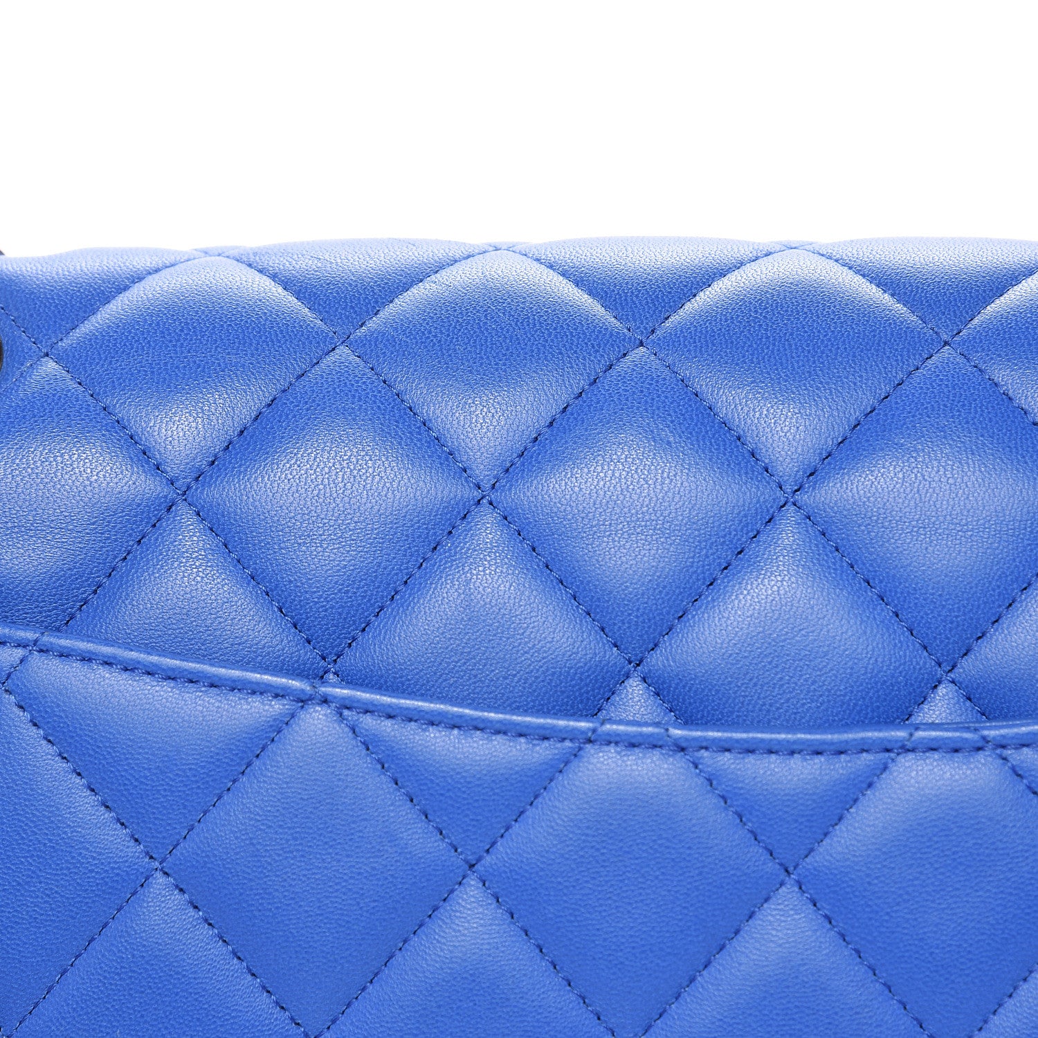 Chanel Lambskin Quilted Jumbo Double Flap Blue 11 of 15