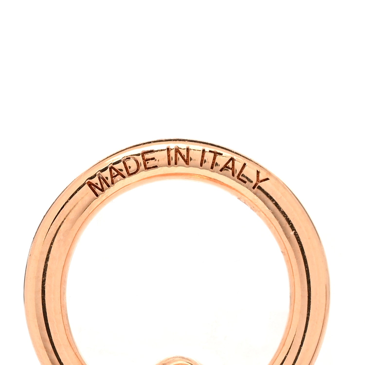 Hermes Polished Brass Charms Mors a Jouet Scarf Ring Rose Gold 4 of 4