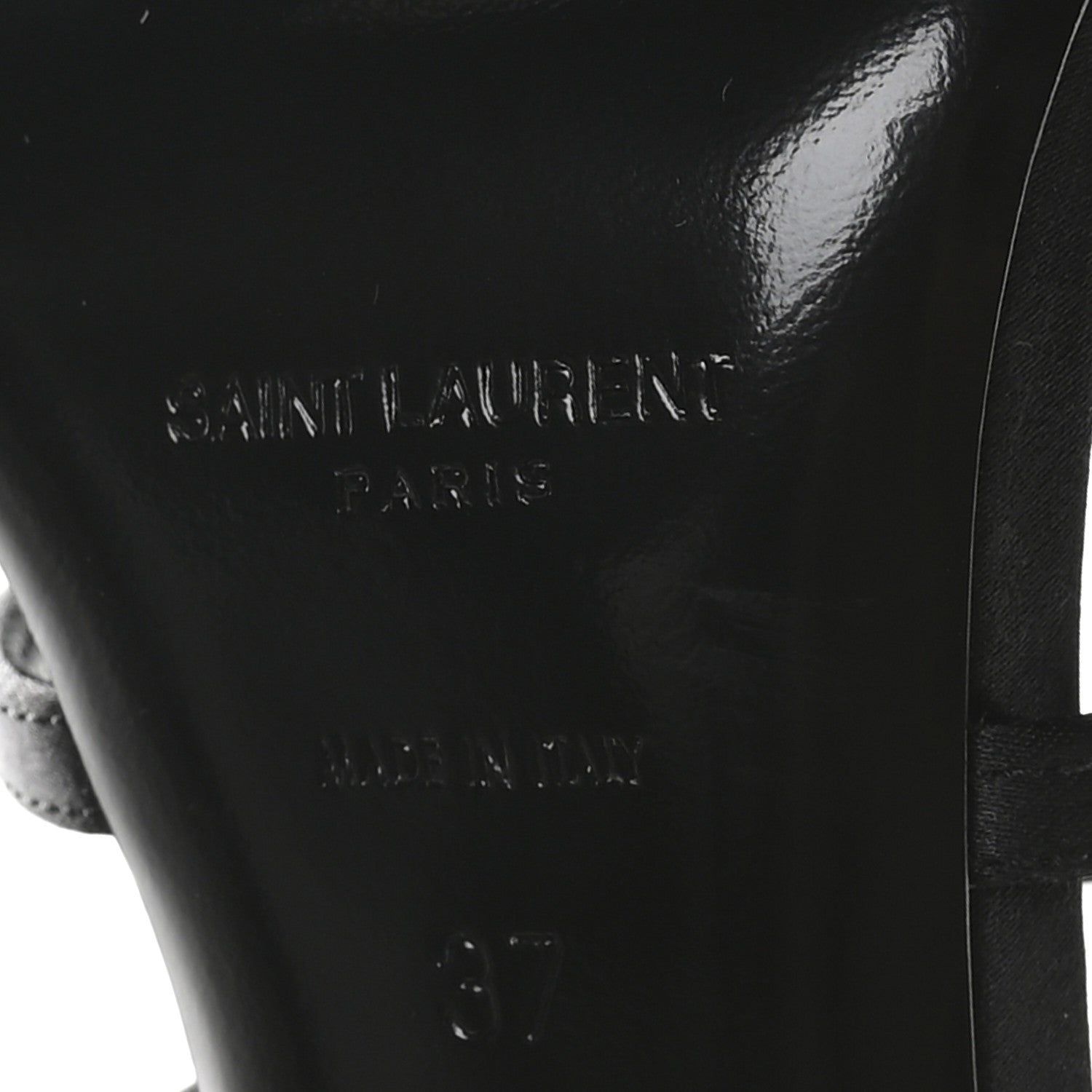 Saint Laurent Crepe Satin Crystal Jerry 110 Sandals 37 Black 7 of 8