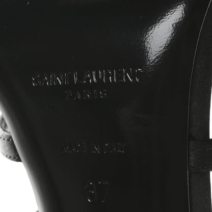 Saint Laurent Crepe Satin Crystal Jerry 110 Sandals 37 Black 7 of 8