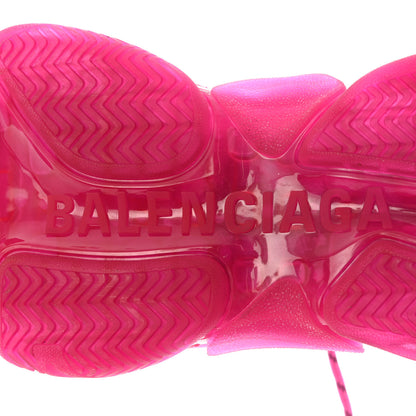 Balenciaga Fabric Mesh Clear Sole Fluo Womens Triple S Sneakers 41 Pink 7 of 9