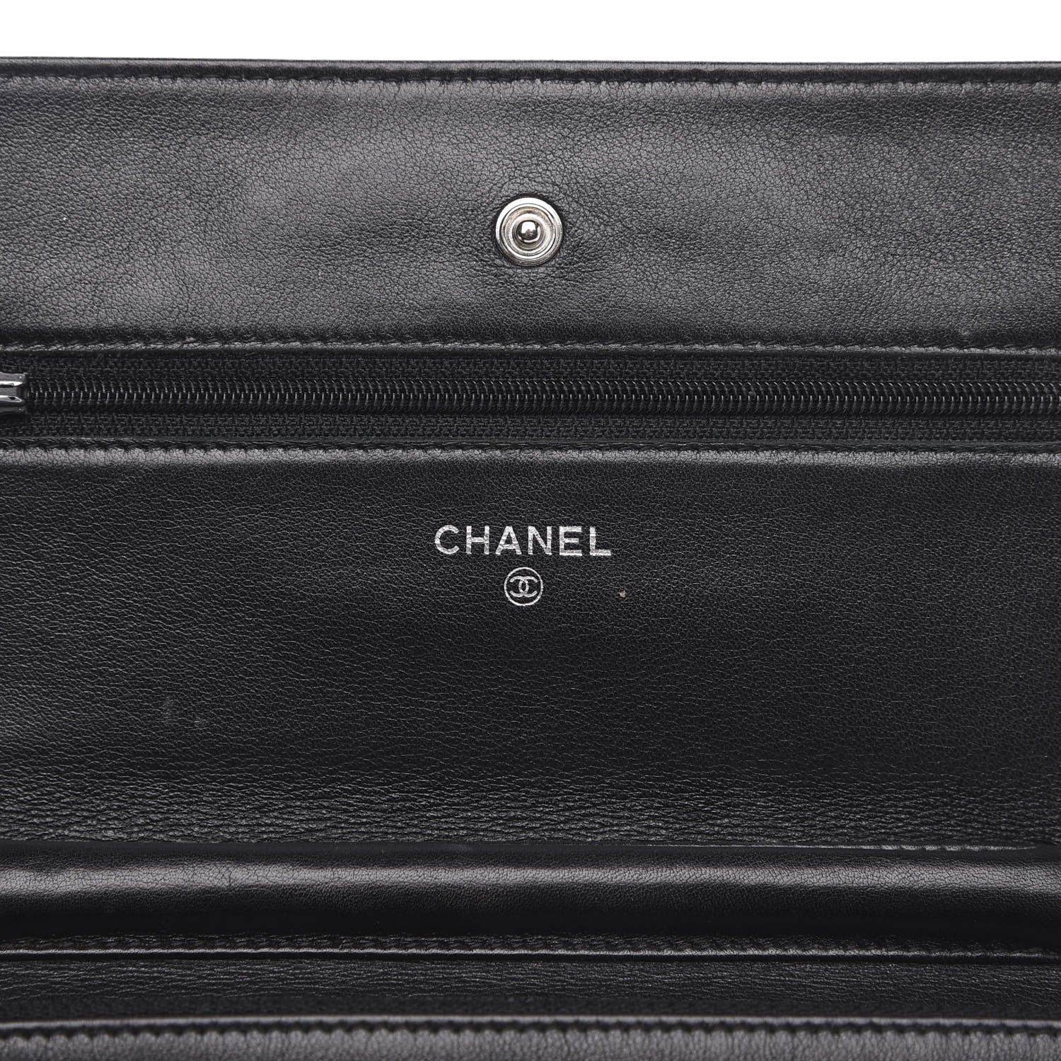 Chanel Caviar Timeless CC Wallet On Chain WOC Black 6 of 13