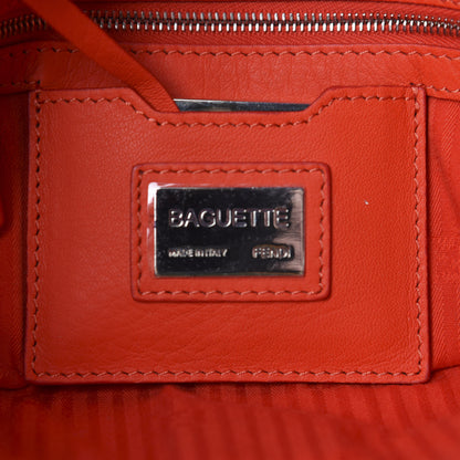 Fendi Vitello Enamel Interchangeable Strap Baguette Papavero 9 of 10