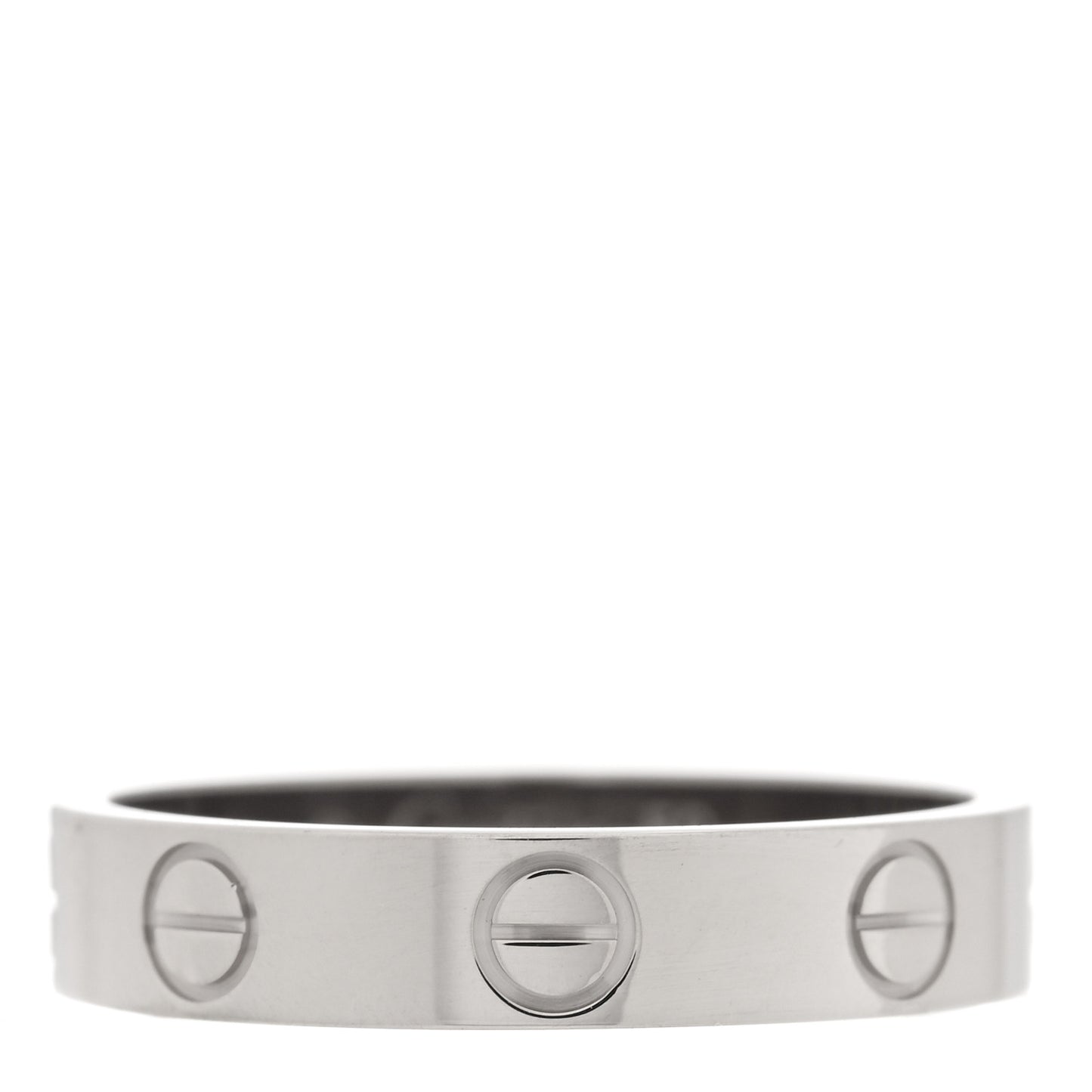 18K White Gold 3.5mm LOVE Wedding Band Ring 50 5.25