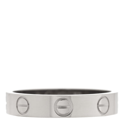 Cartier 18K White Gold 3.5mm LOVE Wedding Band Ring 50 5.25 3 of 4