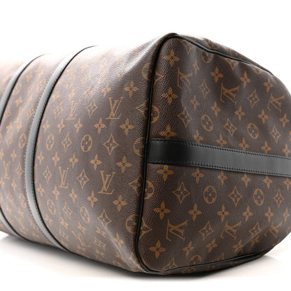 Louis Vuitton Monogram Macassar Keepall Bandouliere 55 9 of 13