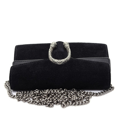 Gucci Suede Super Mini Dionysus Shoulder Bag Black 10 of 11