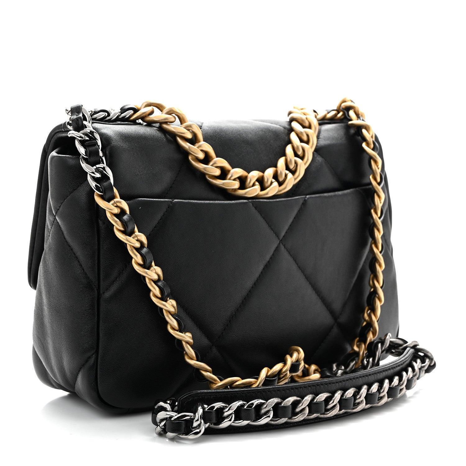 Chanel Lambskin Quilted Medium Chanel 19 Flap Black 3 of 10