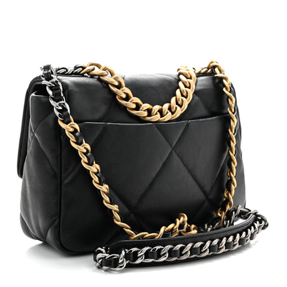 Chanel Lambskin Quilted Medium Chanel 19 Flap Black 3 of 10