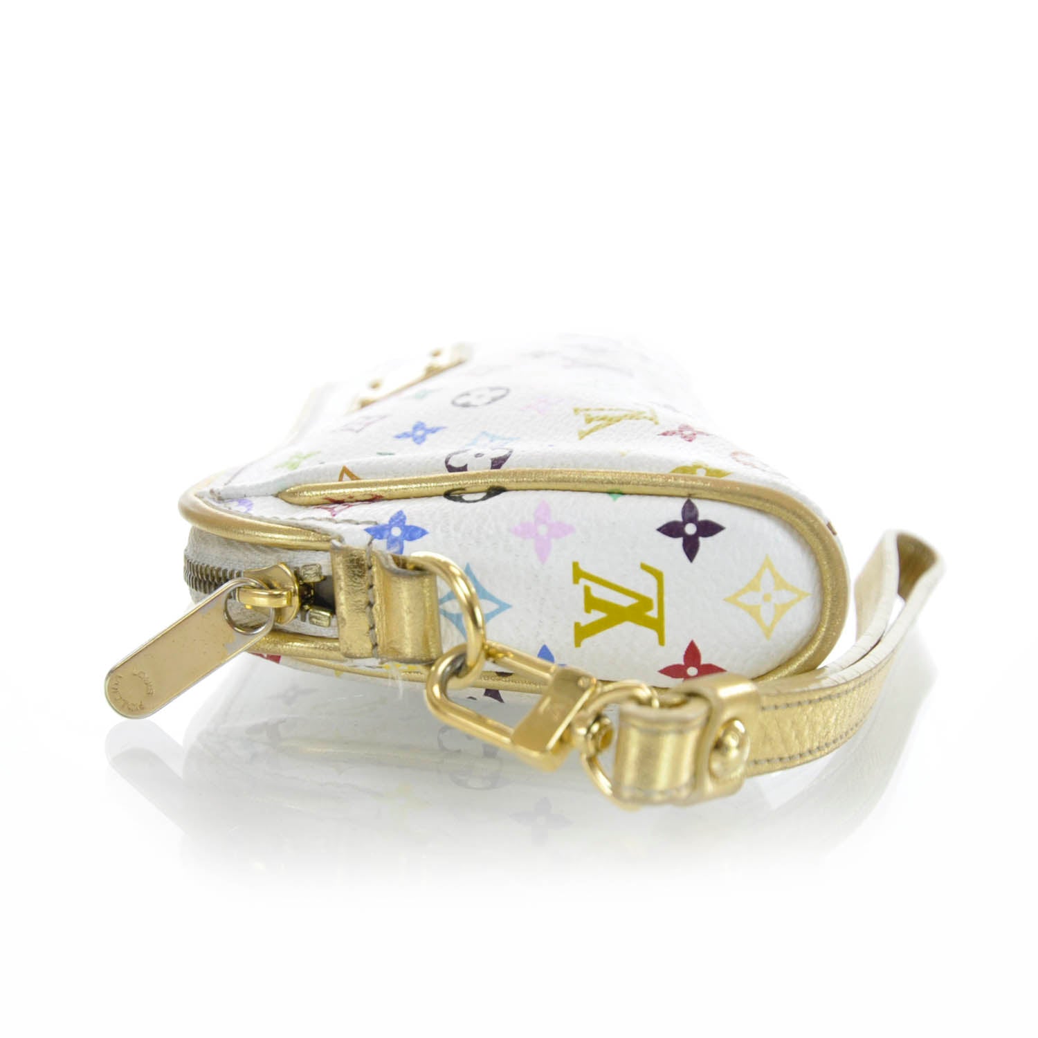 Louis Vuitton Monogram Multicolor Kate Clutch White 3 of 7