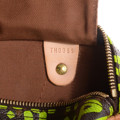 Louis Vuitton Monogram Graffiti Speedy 30 Green 6 of 7