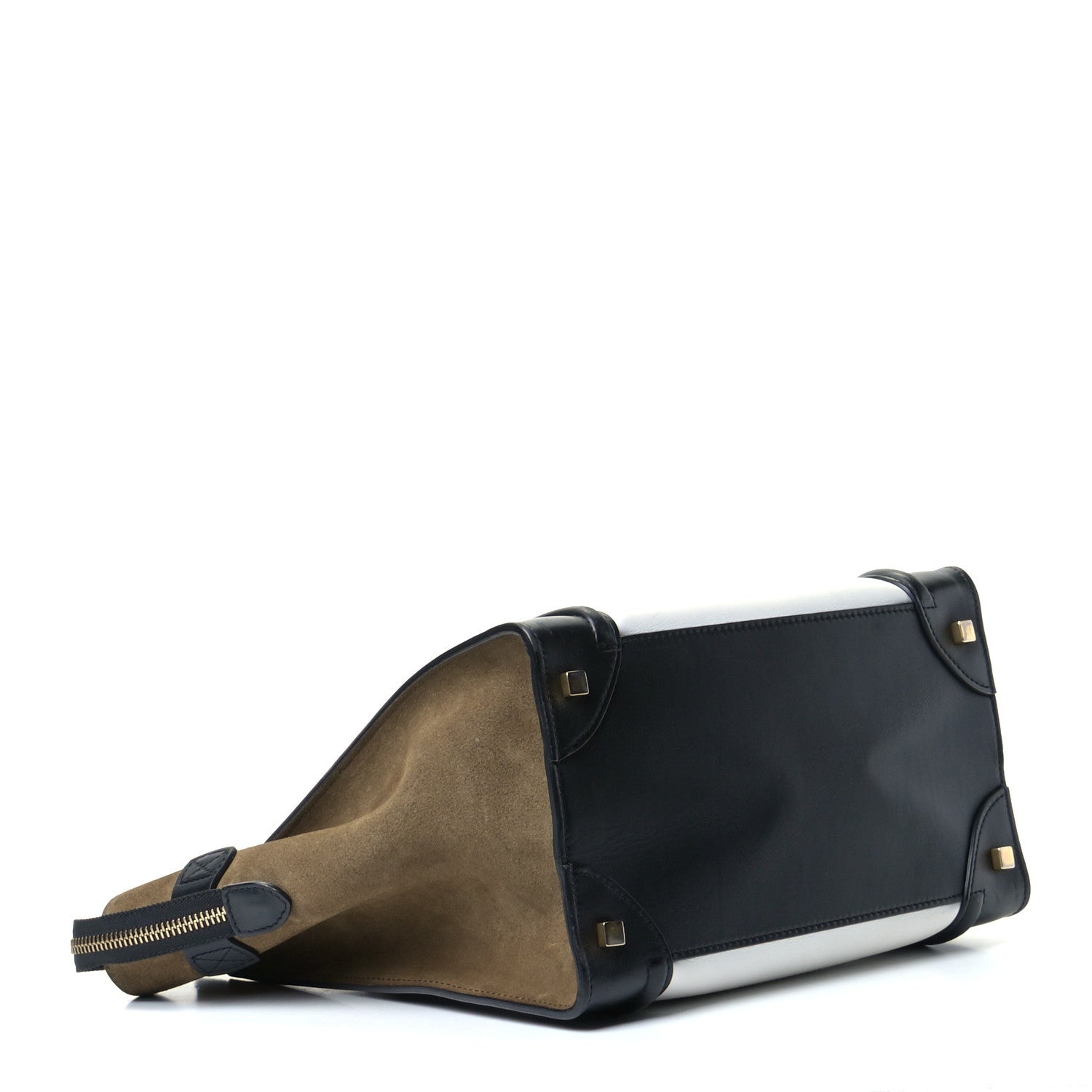Celine Smooth Calfskin Suede Micro Tri-Color Luggage Khaki 3 of 5