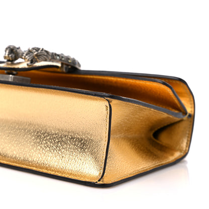Gucci Metallic Textured Calfskin Crystal Small Dionysus Shoulder Bag Gold 9 of 10