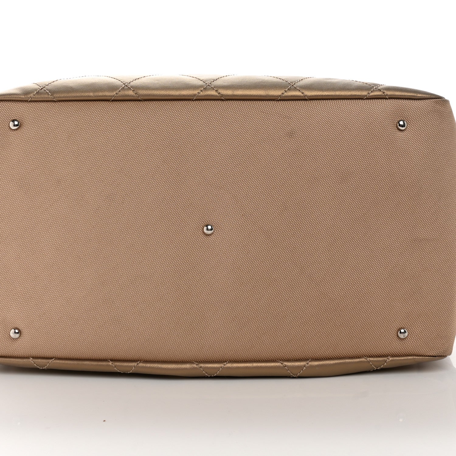 Chanel Metallic Coated Canvas Paris Biarritz XL Travel Bag Gold 10 of 10