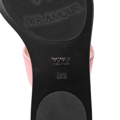 Gucci Calfskin GG Marmont Thong Sandals 35.5 Wild Rose 6 of 8