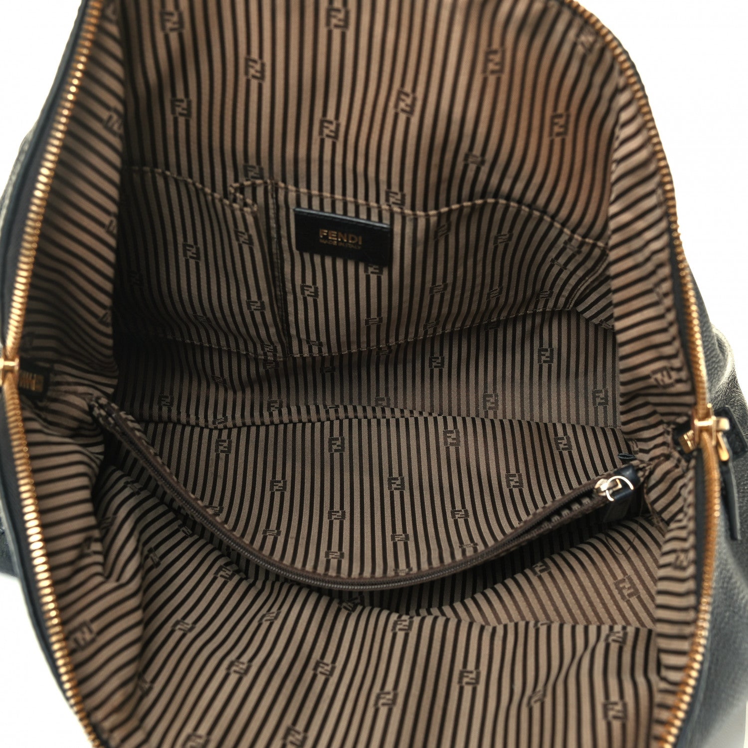 Fendi Vitello Dolce Marmol Large Chameleon Tote Black 4 of 4