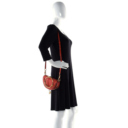 Chloe Calfskin Small Nile Bracelet Minaudiere Bag Sepia Red 2 of 12