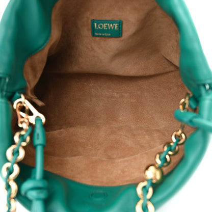 Loewe Mellow Nappa Medium Donut Chain Flamenco Knot Clutch Emerald Green 5 of 10
