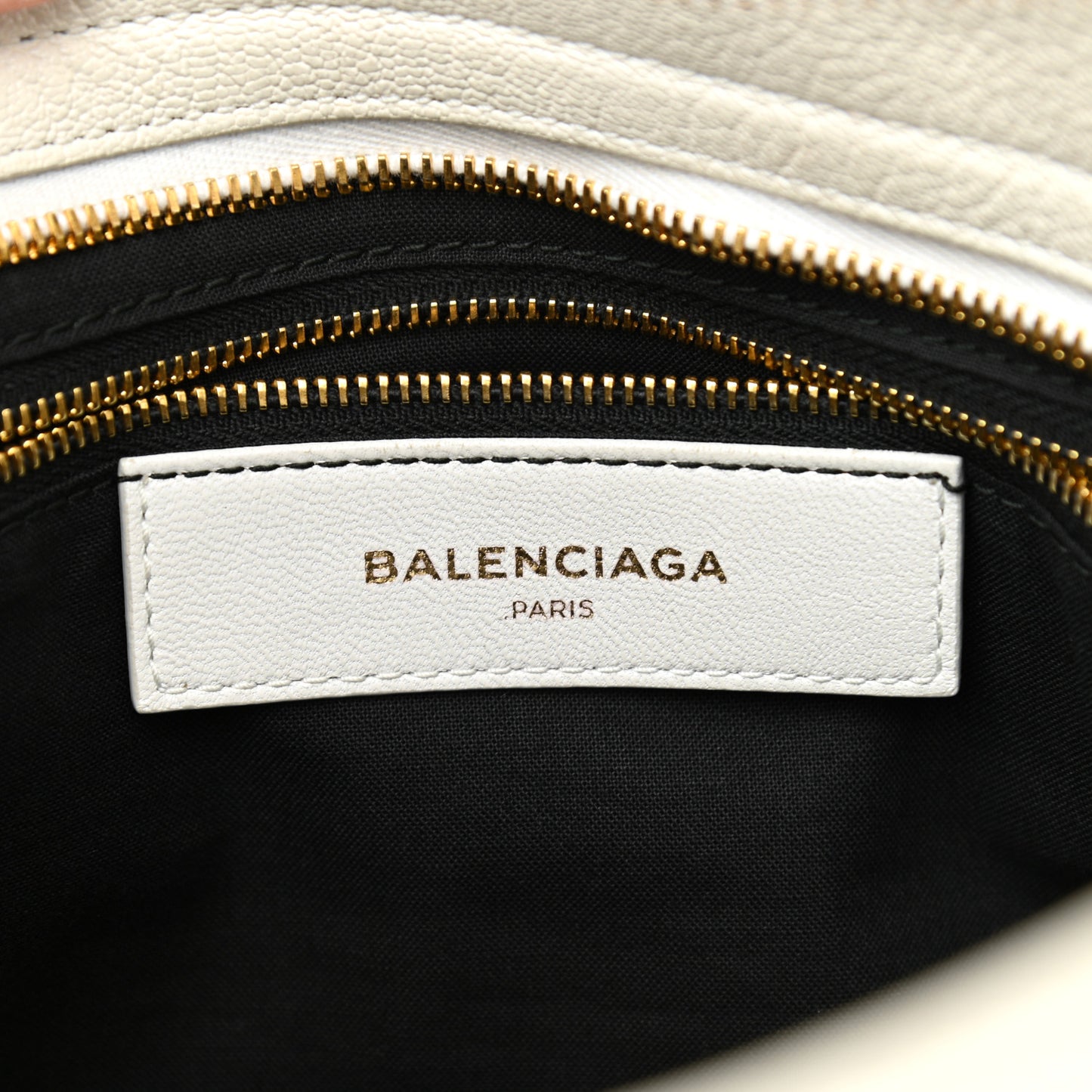 Chevre Gold Metallic Edge Hardware City White