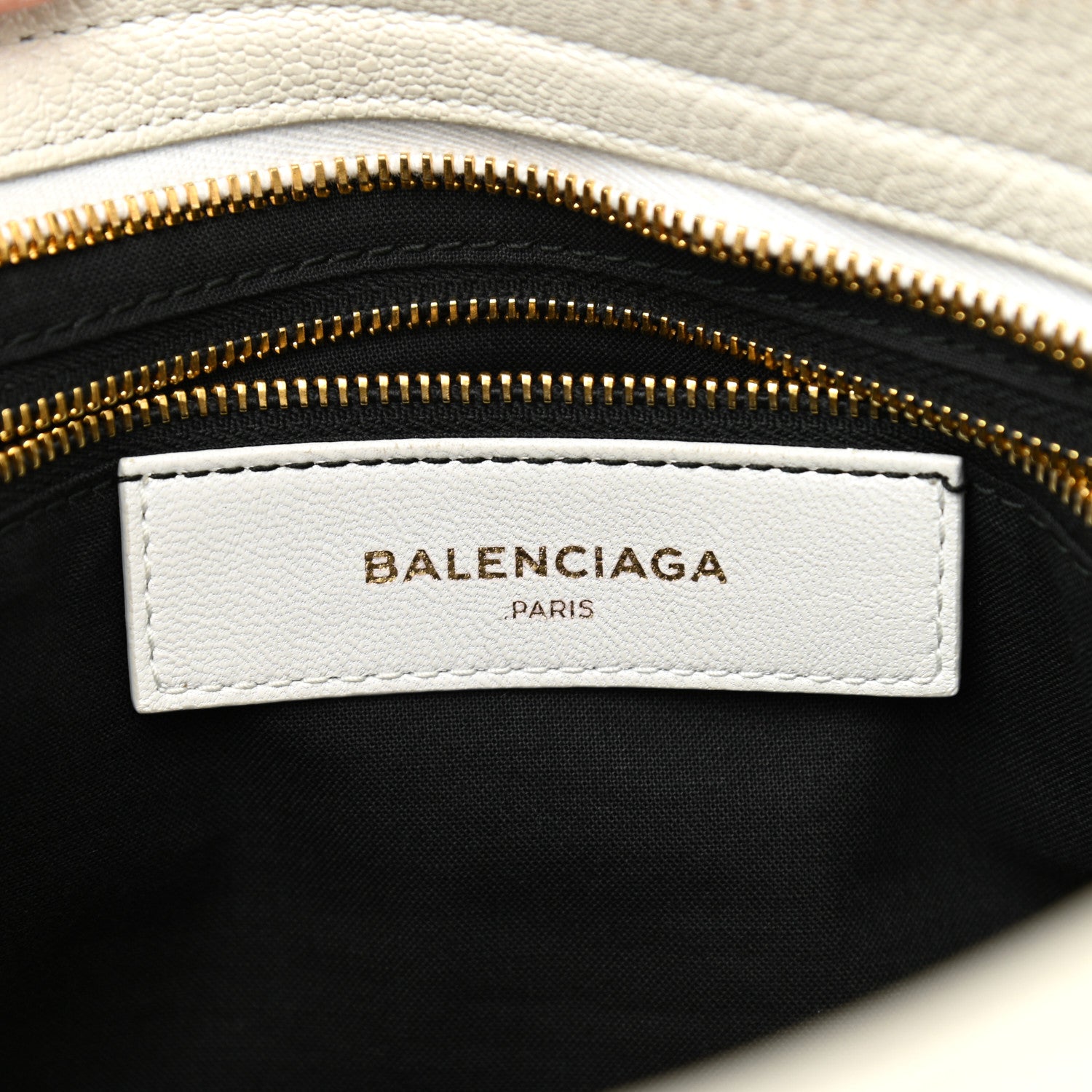 Balenciaga Chevre Gold Metallic Edge Hardware City White 6 of 11
