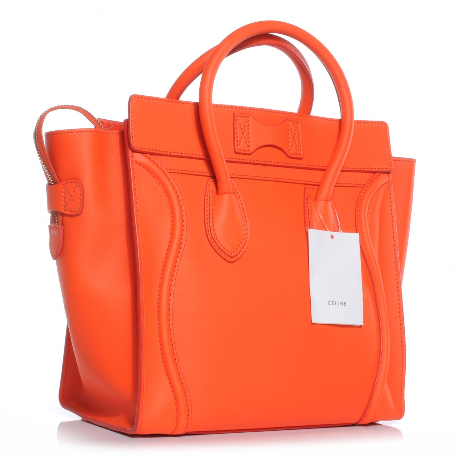 Smooth Calfskin Mini Luggage Bright Orange