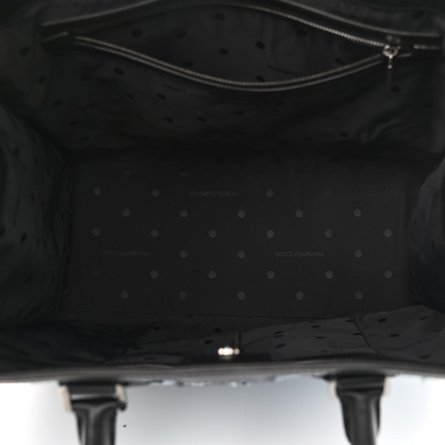 Calfskin Denim Patchwork Edge Shopper Tote Blue