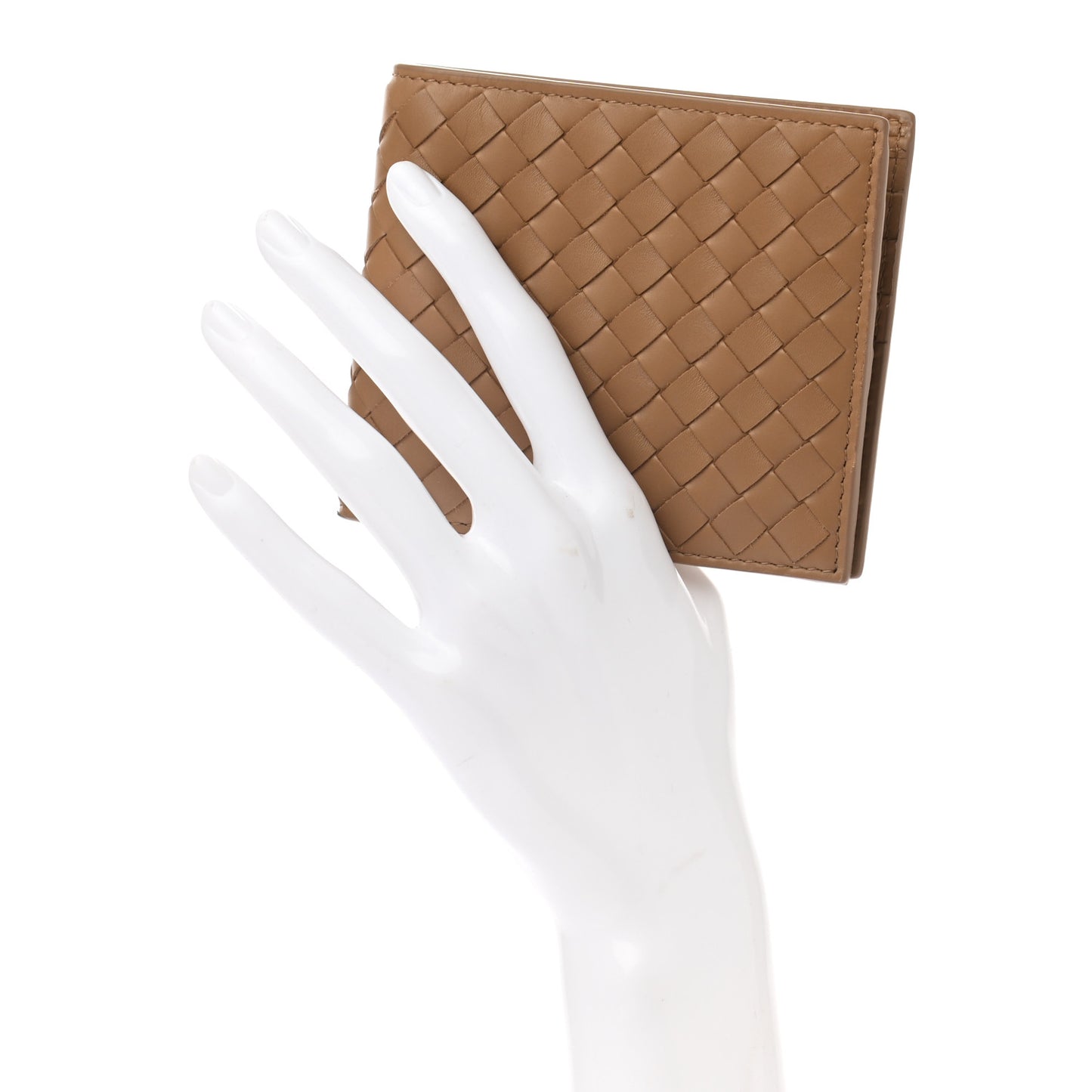 Nappa Intrecciato Bi-Fold Wallet Brown