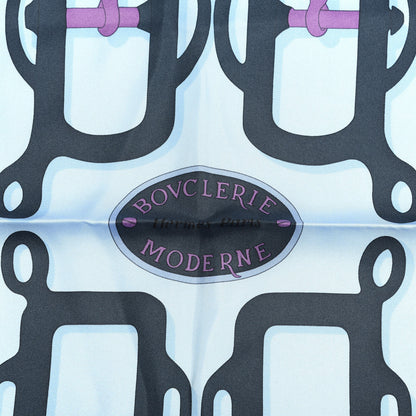 Hermes Silk Bouclerie Moderne Scarf 90 Rouge Bleu Pale Mauve 2 of 3