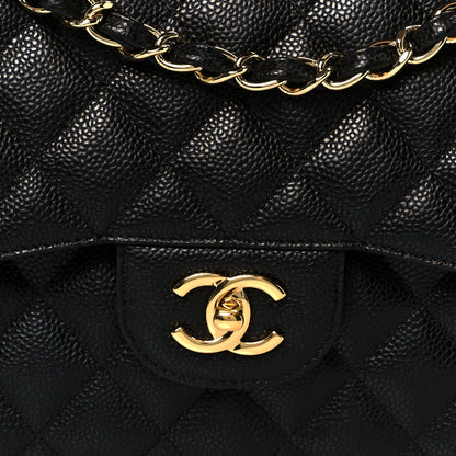 Chanel Caviar Quilted Jumbo Double Flap Black 9 of 12
