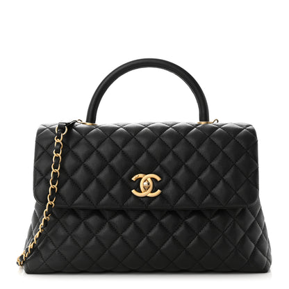 Chanel Caviar Quilted Medium Coco Handle Flap Black 1 of 10