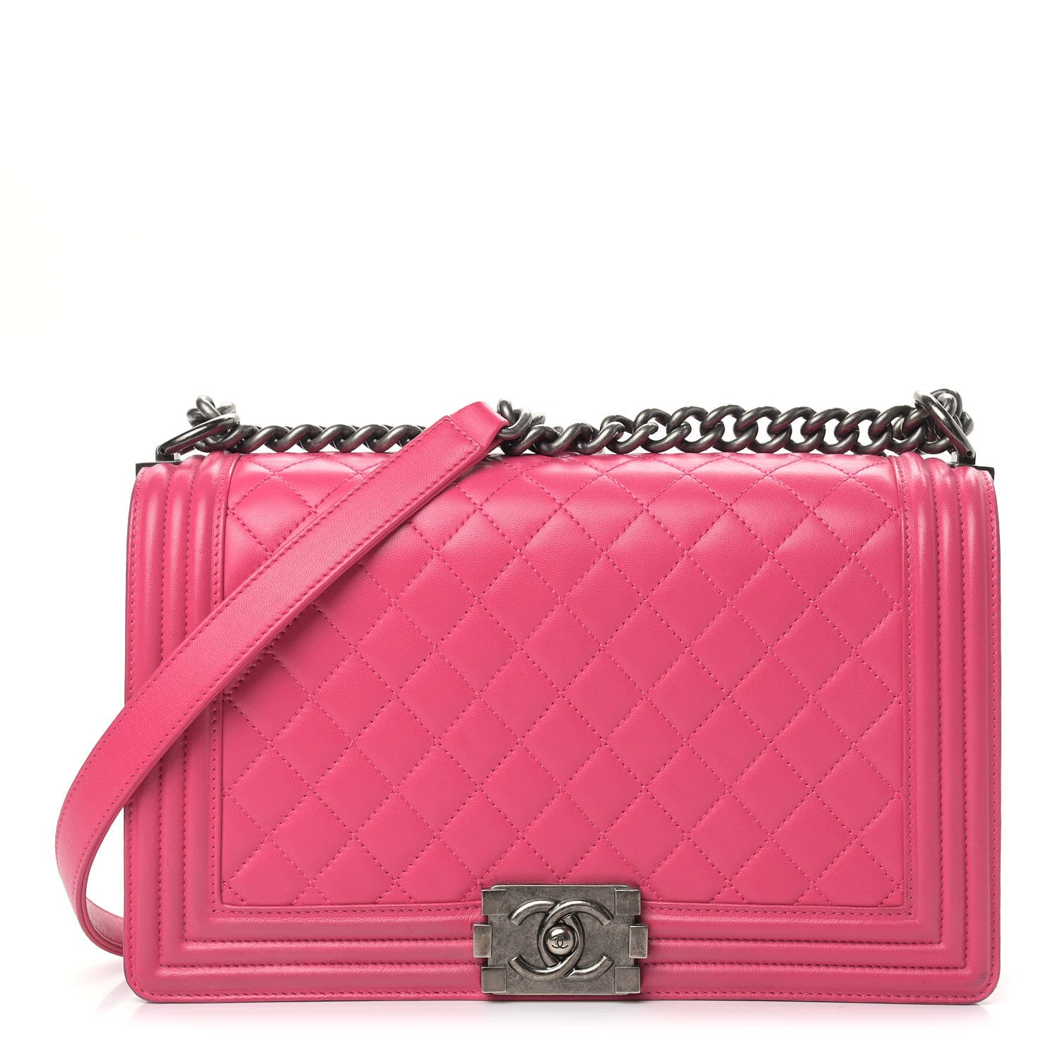 Chanel Lambskin Quilted New Medium Boy Flap Pink 1 of 9