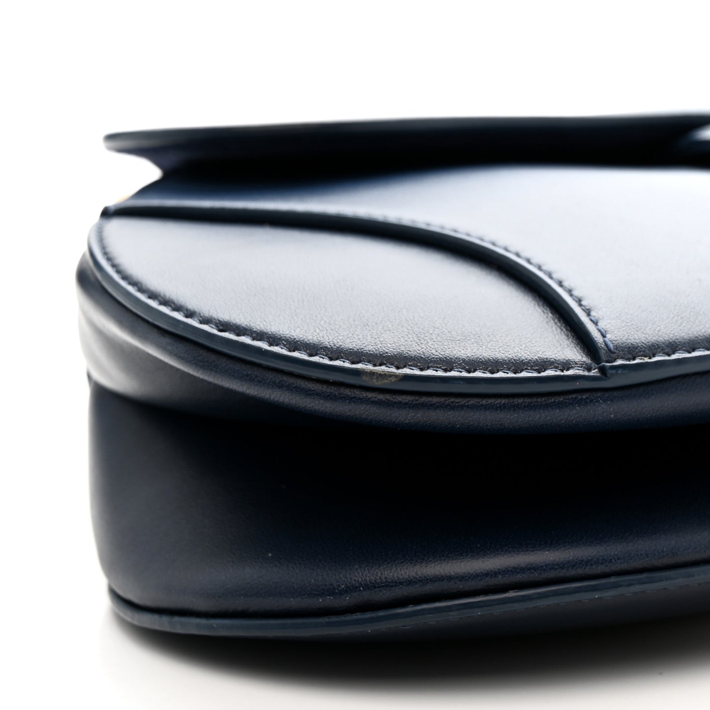 Calfskin Gradient Saddle Bag Indigo Blue