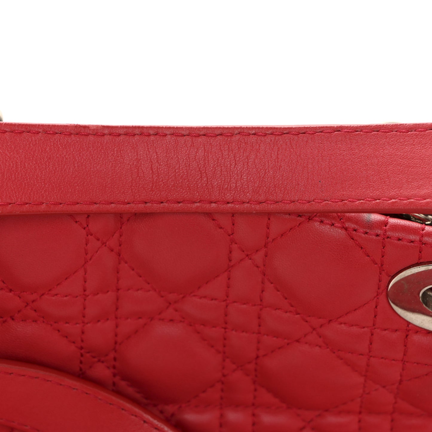 Lambskin Cannage Large Dior Soft Shopping Tote Fuchsia
