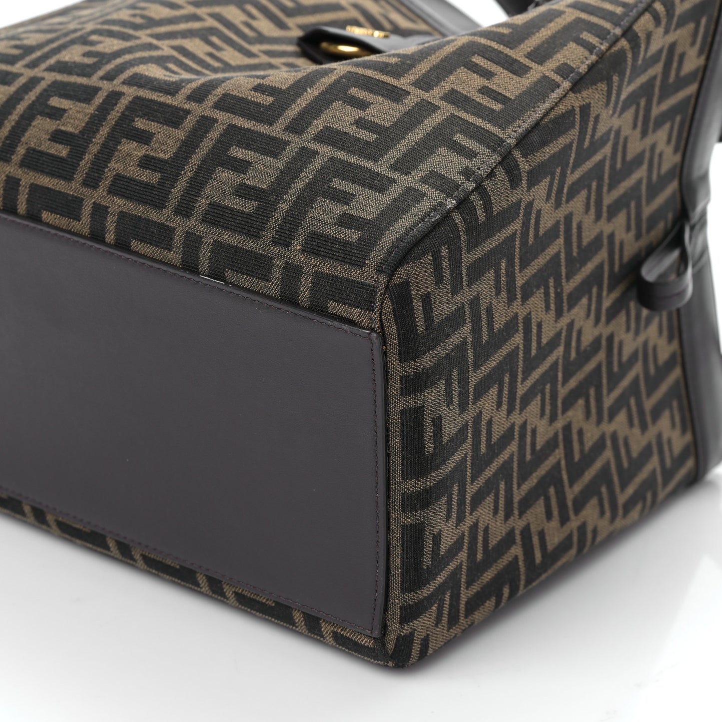 Fabric Jacquard Vitello Grace FF 1974 Medium Fendi Origami Tobacco Moro Ebano