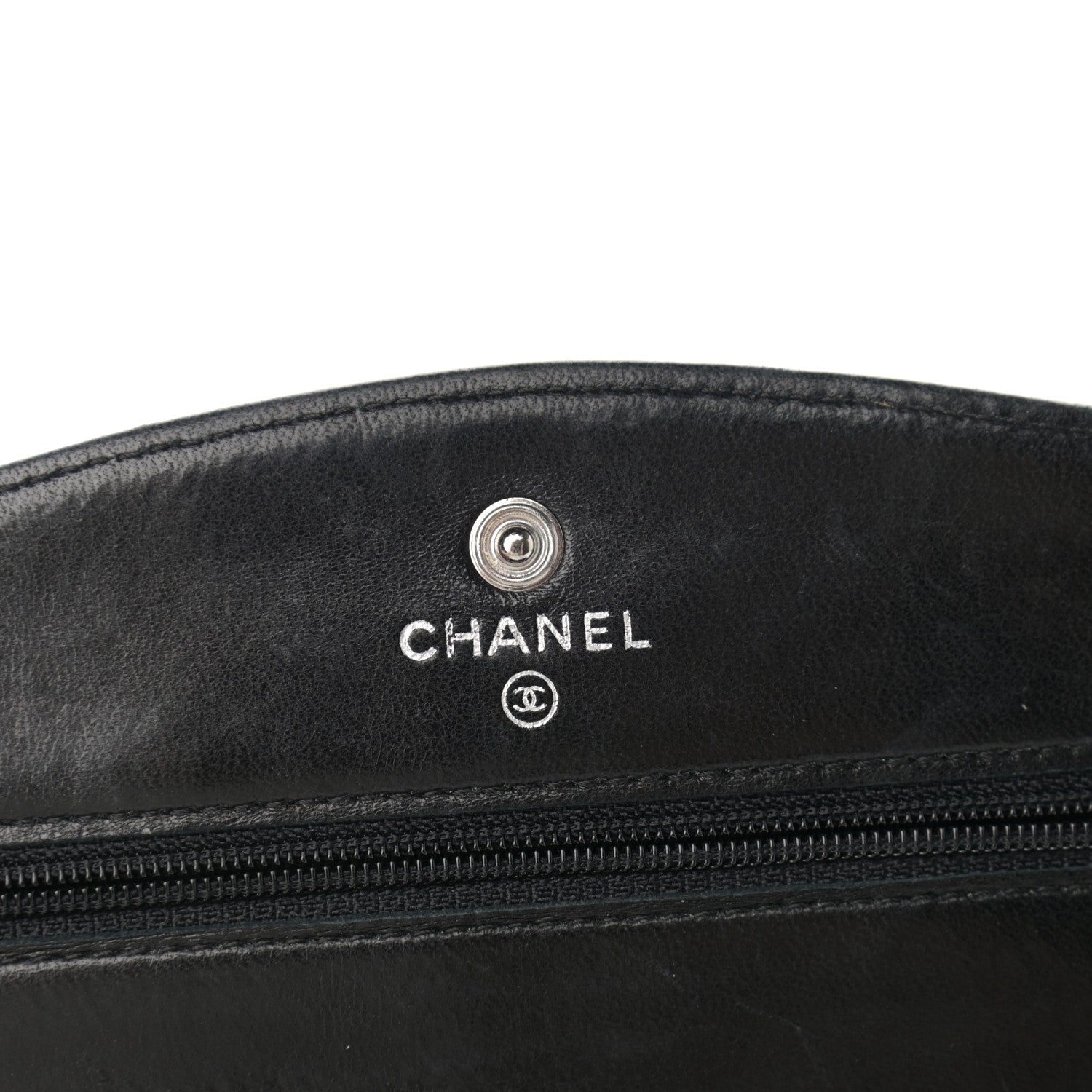 Chanel Caviar Timeless CC Wallet On Chain WOC Black 6 of 12