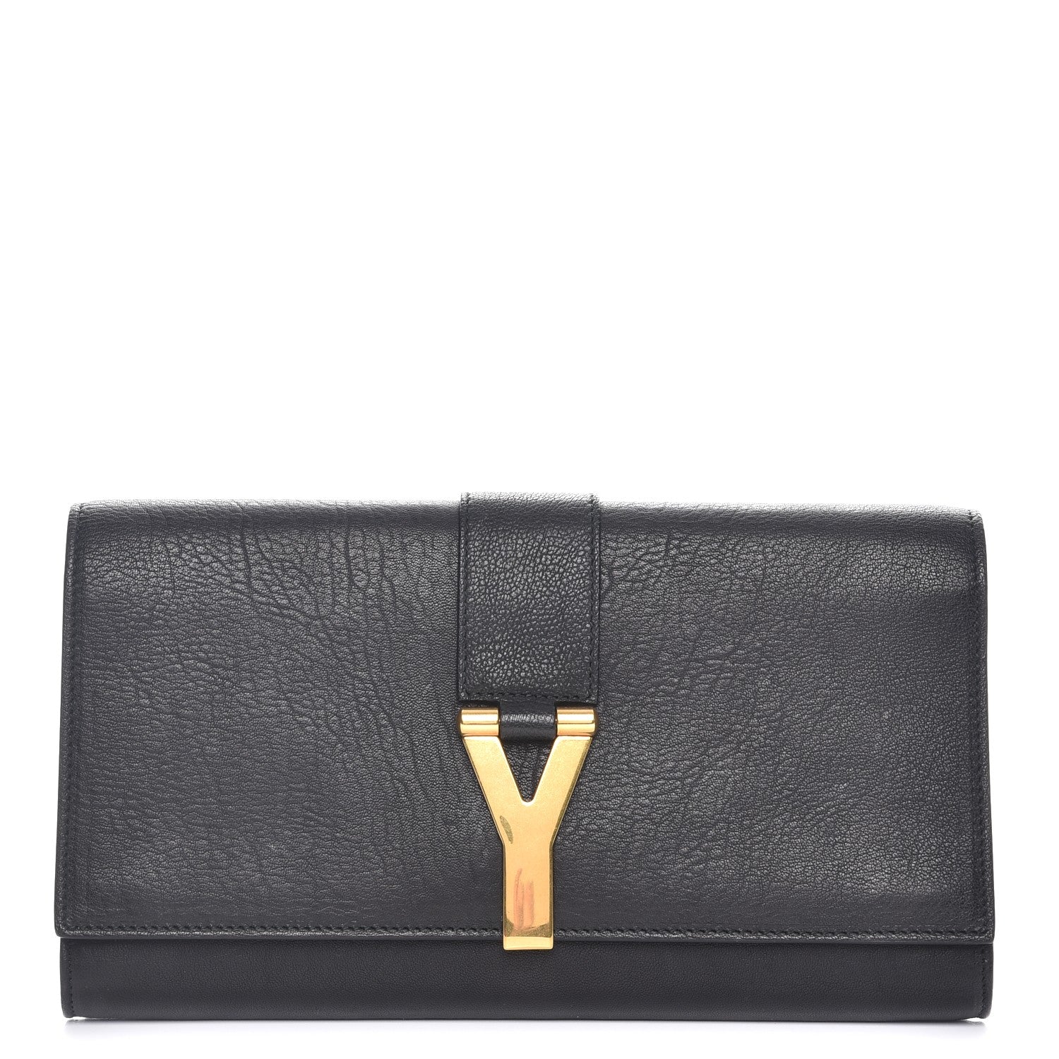 Saint Laurent Sheepskin Classic Y Ligne Clutch Black 1 of 8