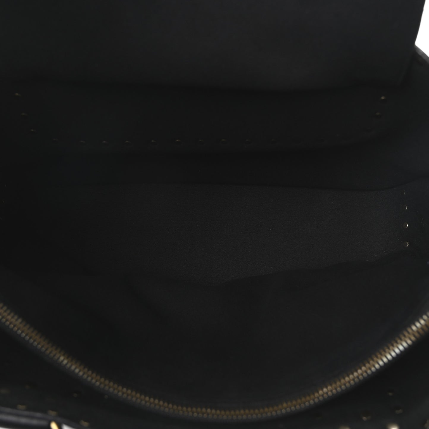 Pebbled Calfskin Studded Boogie Satchel Black