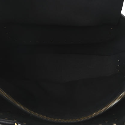 Celine Pebbled Calfskin Studded Boogie Satchel Black 5 of 10