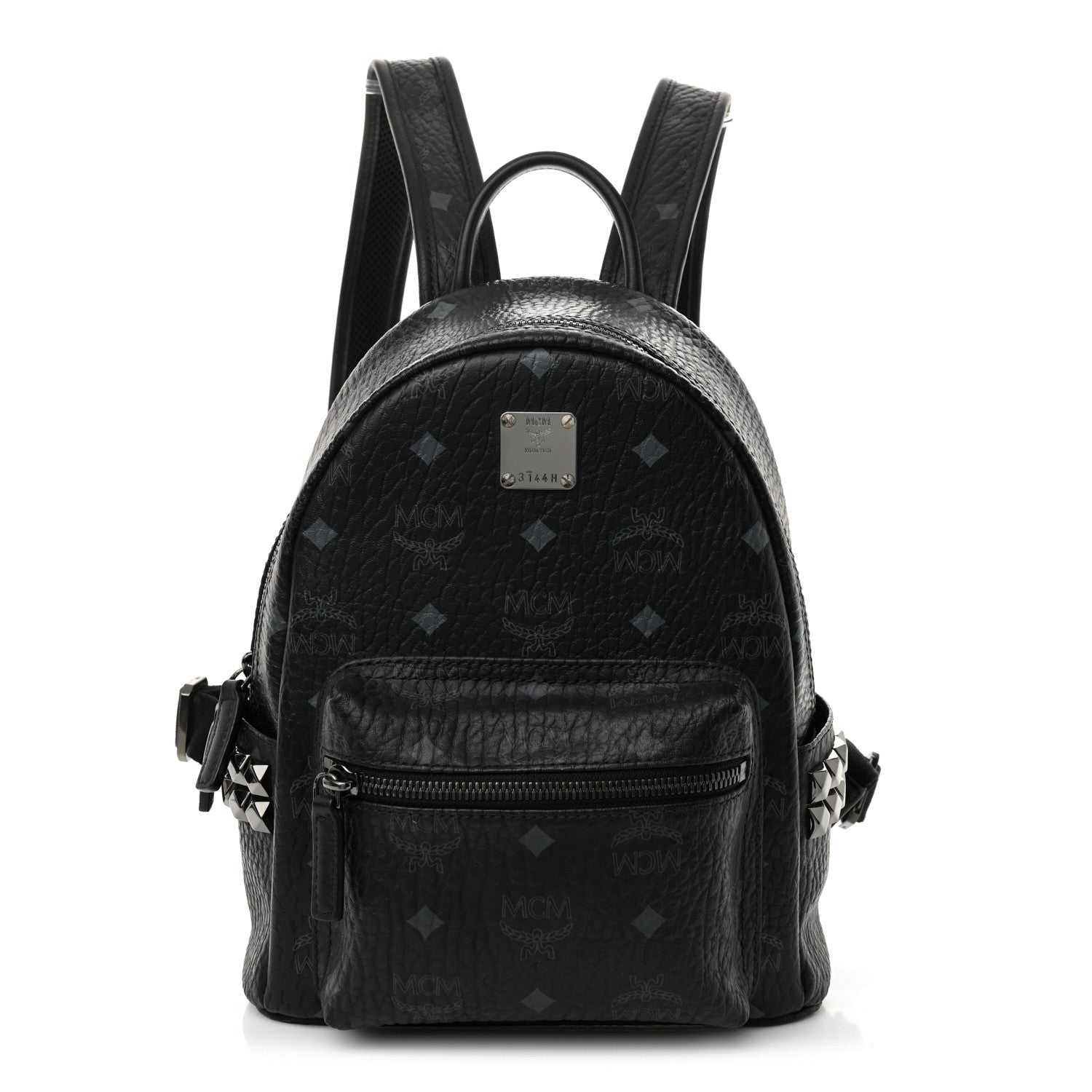 MCM Visetos Side Stud Mini Stark Backpack Black 1 of 10
