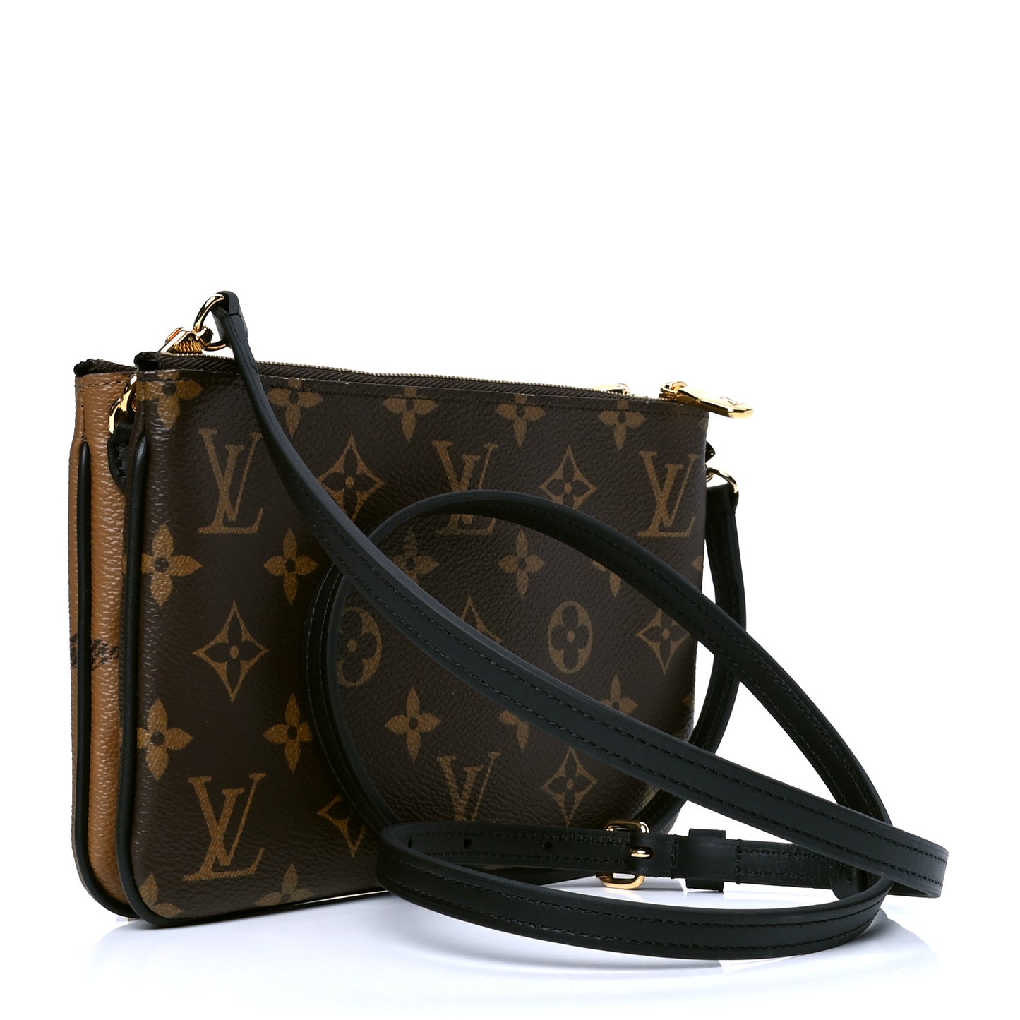 Reverse Monogram Giant Double Zip Pochette