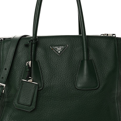 Prada Cervo Deerskin Twin Pocket Tote Green 6 of 9